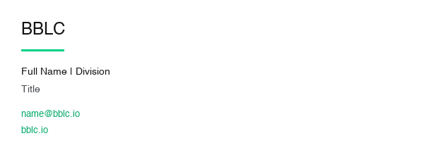 Email signature